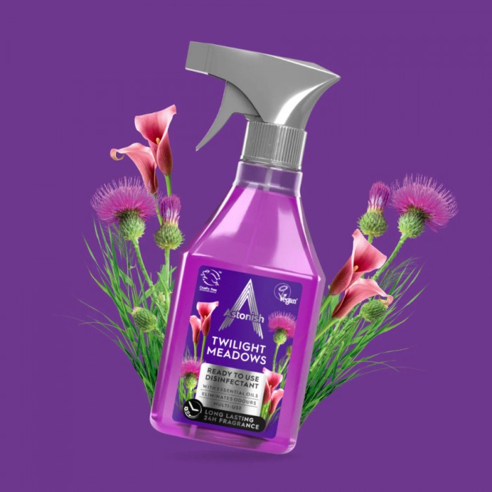 Дезинфицирующий очиститель без хлора Astonish «Таинственные луга», 550 мл - 